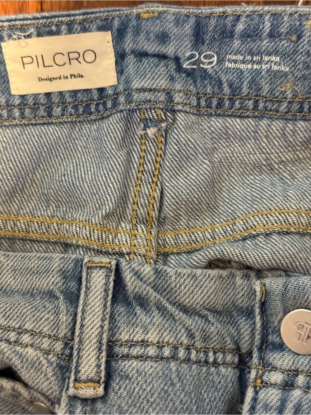 Anthropologie Adi Patchwork Mid-Rise Relaxed Bermuda Shorts by Pilcro - Picture 6 of 7